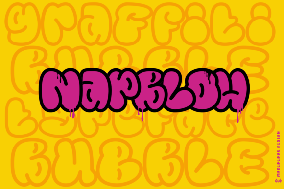 Napblow: 90s Hip Hop Bubble Graffiti Font