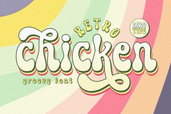 Retro Chicken: Playful Vintage Typography