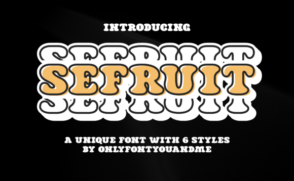 Sefruit: A Groovy Stacked Font for Creative Designs